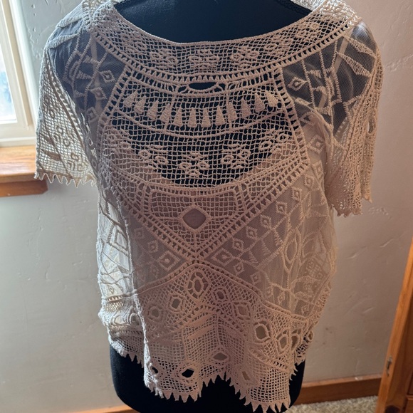 Zara Tops - Zara Cream Lace Women's Blouse
